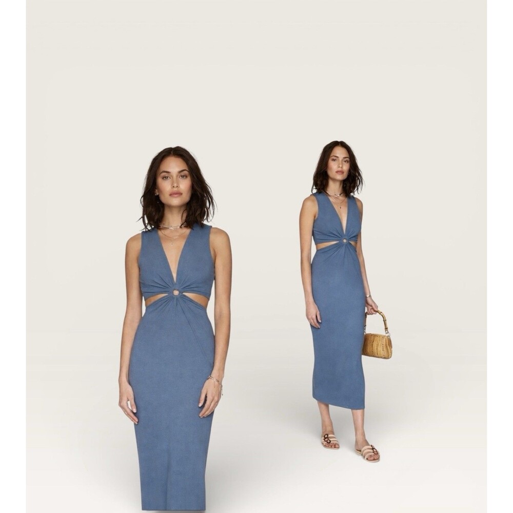 Heartloom Novia Dress Cutout in Lake Rib Casual Cover-up Size US Large